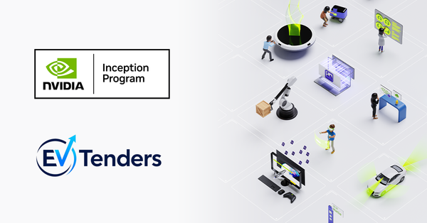 EVTenders joins the NVIDIA Inception programme: the NVIDIA Inception Program badge beside the EVTenders logo